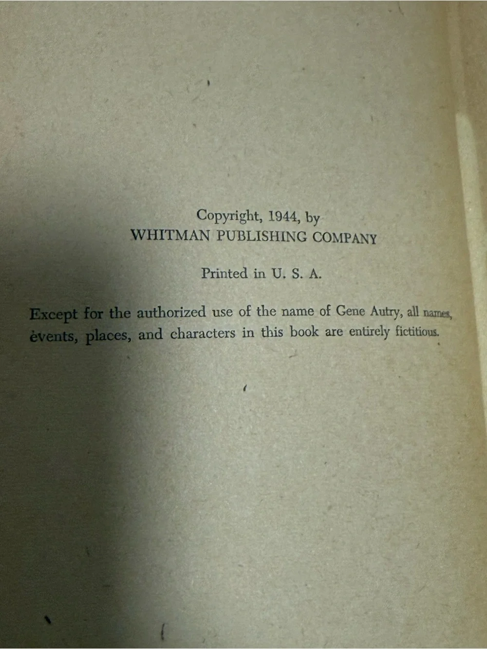 ⁠1944 Vintage Gene Autry & The Thief River Outlaws Whitman Hardcover Book